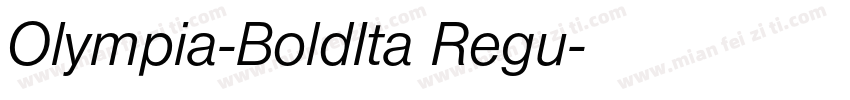 Olympia-BoldIta Regu字体转换